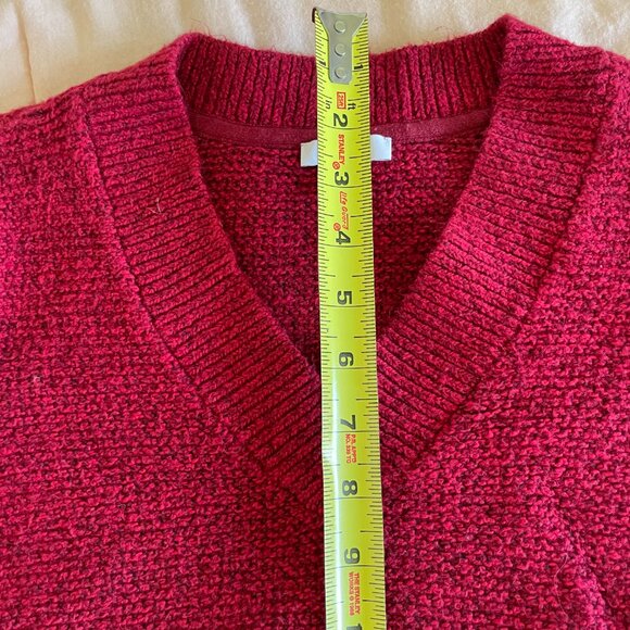 J.Jill Red V-Neck Sweater Size XS - Picture 6 of 15